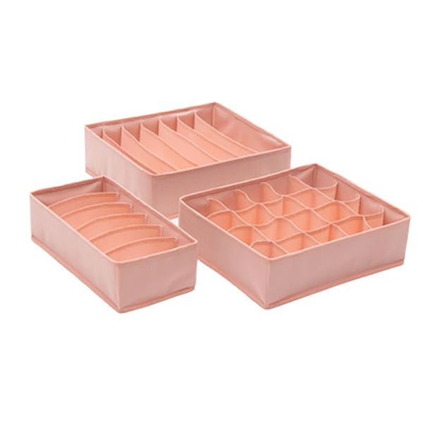 

storage drawers home socks underwear box non-woven fabric bras drawer organizer foldable large capacity bedroom 3pcs/set