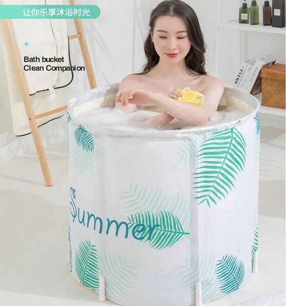

bathing tubs & seats bath barrel household foldable thermal insulation body thickening tank hip pot sweat steam artifact