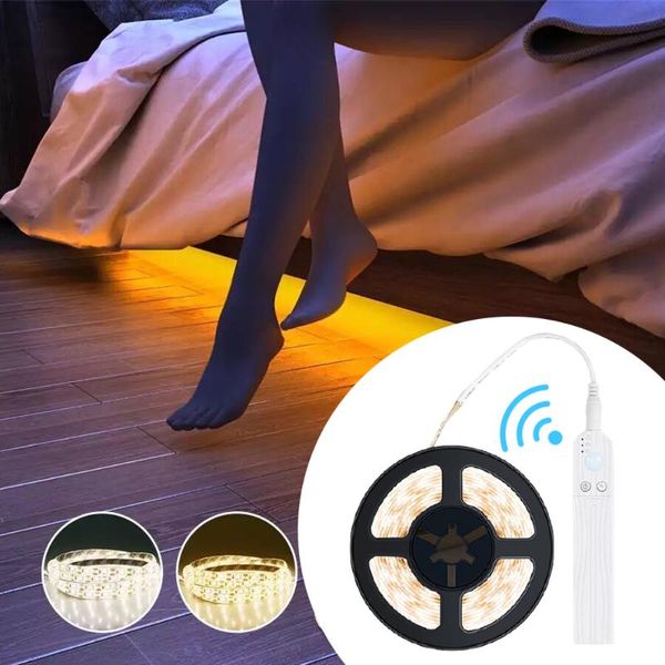 

strips led waterproof light bar with motion sensor dc5v smd2835 kitchen cabinet flexible adhesive tape battery connector