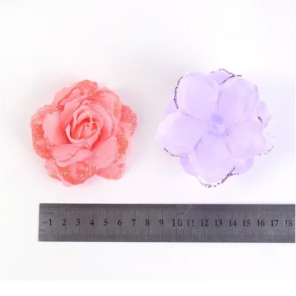 

10pcs new silk lace camellia artificial flower for wedding home christmas decoration diy wreath flower wall scrapbook jllgjo