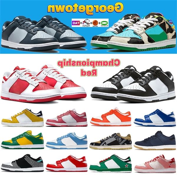 

georgetown sb casual designer shoes white black chunky dunky championship red pink pigeon shadow men women sneakers kentucky sp syracuse