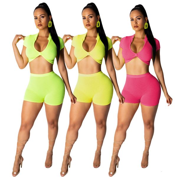 

2021 new spring summer women two piece set pants plus size tracksuit sweatsuit outfit solid color and shorts sets ofn0, White