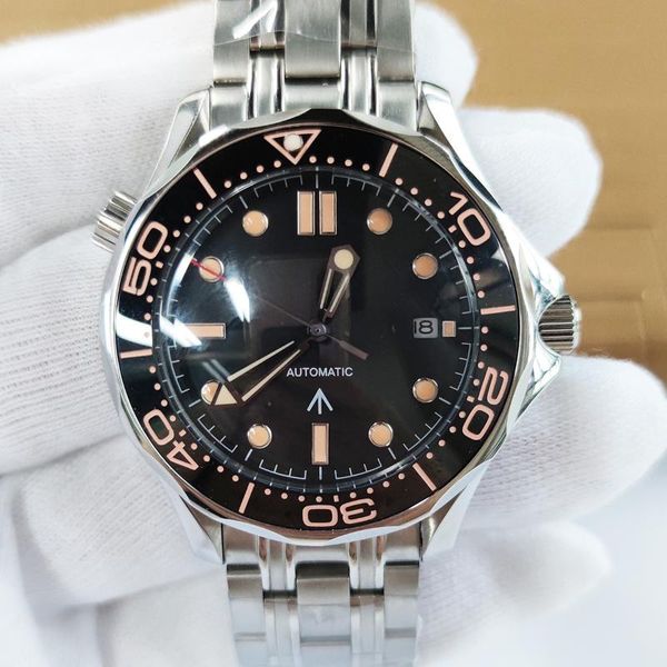

wristwatches automatic mechanical watch for the men's watches men diving stainless steel sterile dial, Slivery;brown