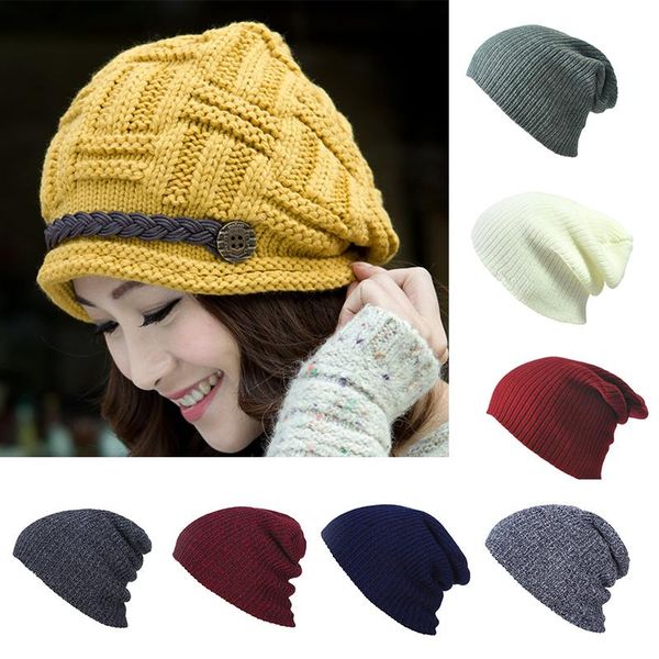 

beanies keep warm autumn winter hats for women men knitted skullies hat casual beanie caps bonnet ladies female cap
