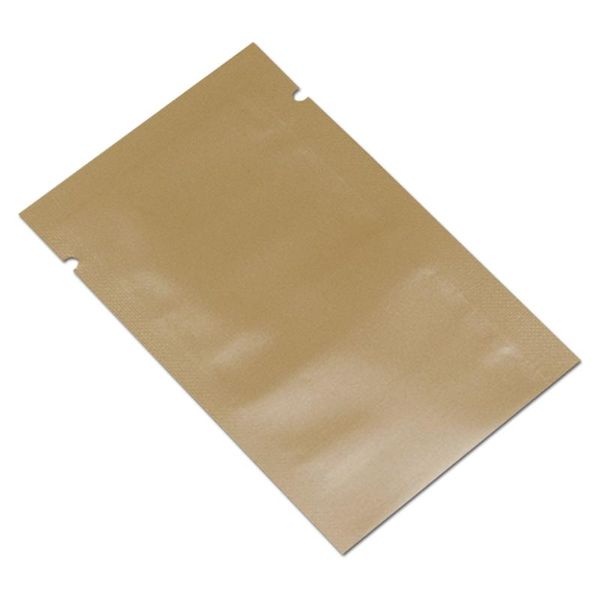 

gift wrap 200pcs/lot flat glossy orange aluminum foil package bag mylar coffee powder snack nuts vacuum seal packing pouch retail