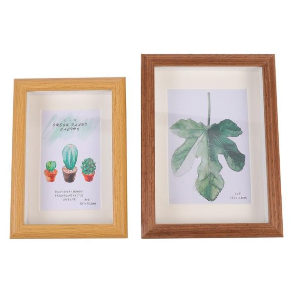 

frames 2pcs wall hanging po holder wooden picture frame retro decoration