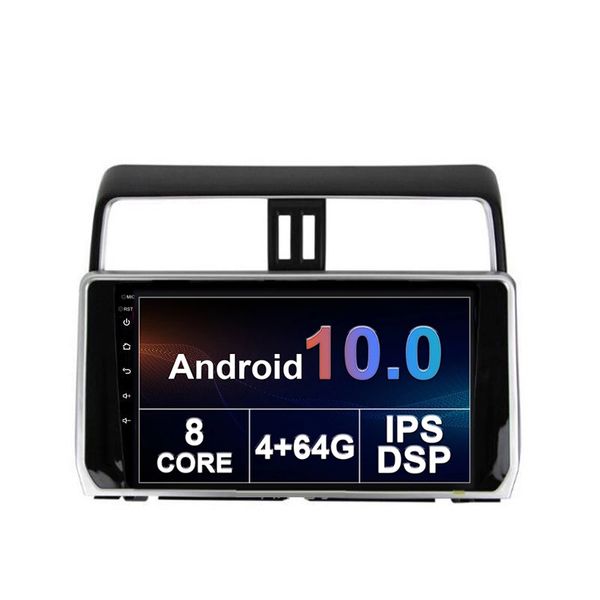 Android автомобиль DVD GPS-игрок головной блок 10 дюймов для Toyota Prado-2018 навигация Octa Core 4G 64G двойной DIN видео DSP