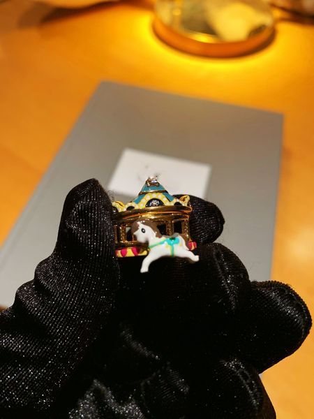 

70% off luxury jewelry fairy tale carousel ring with s925 silver ring, Golden