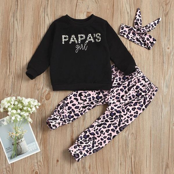 

clothing sets born 3pcs baby boys girls fashion autumn winter warm long sleeve letter print o-neck pants headband outfits, White