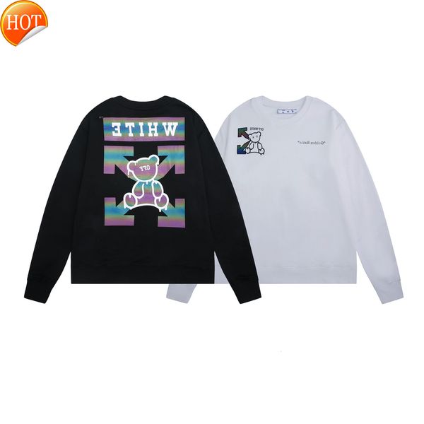 

laser new colorful off 2021 reflective bear arrstyle casual sweater, Black