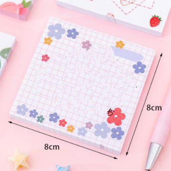 

1pcs small flower note book newsletter memo vellen kawaii sticky notes student leuke stickers school supplies planner, Purple;pink