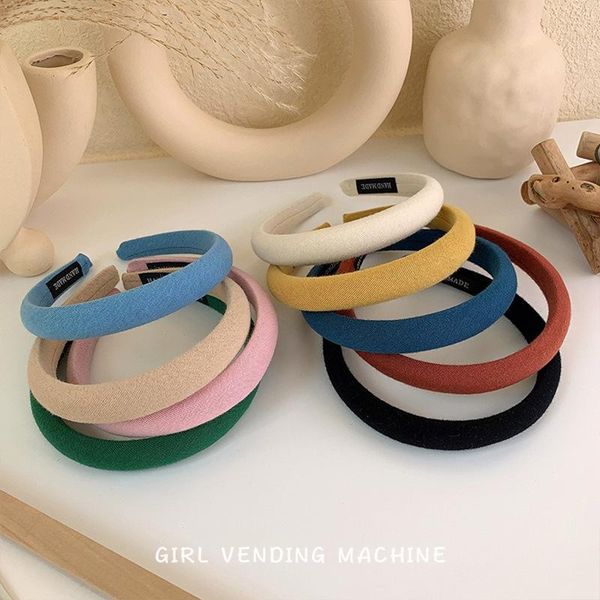 

hair accessories pure color band retro simple trend korean go out bands for women designer diademas para el pelo mujer 2021