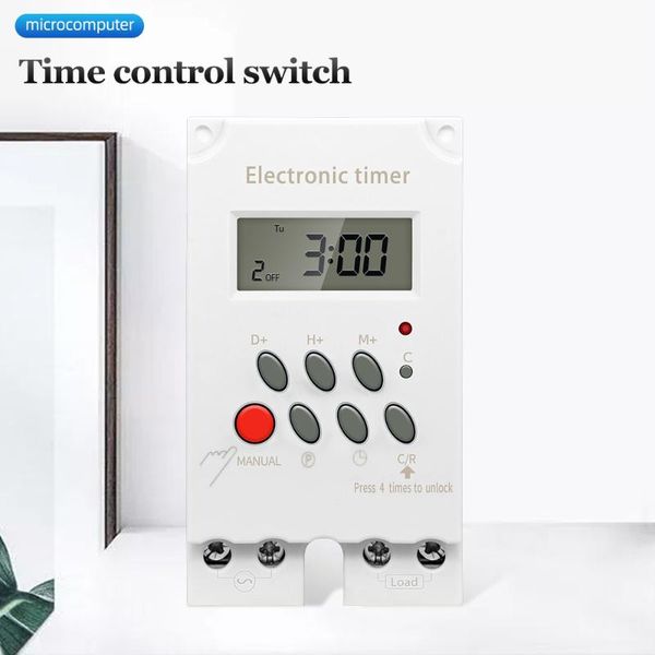 

timers 220v digital timer switch time relay programmable controller plug smart socket for universal electric appliance kg316t-ii