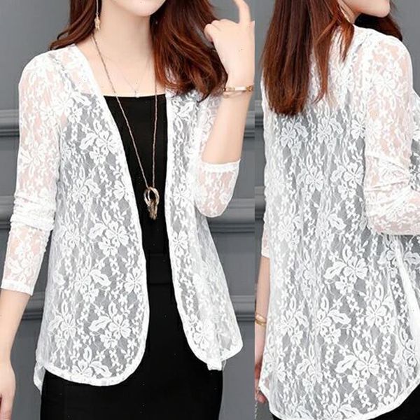 

women summer kimono fashion woman blouses white lace blouse shirt long sleeve women shirts blusas femininas women blouse