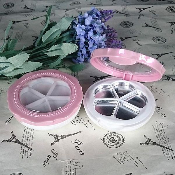 

pink flower petal eye shadow/blusher/face cream packing box ( aluminum plate)
