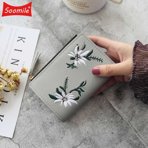 

sale2021 on fashion borrowing pattern mini wallet new pu learn rits women short portfolios money organizer bag houders purse, Red;black