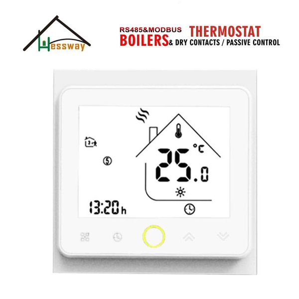

smart home control hessway programmable remote pc rs485 modbus thermostat for gasboiler dry contact on&off