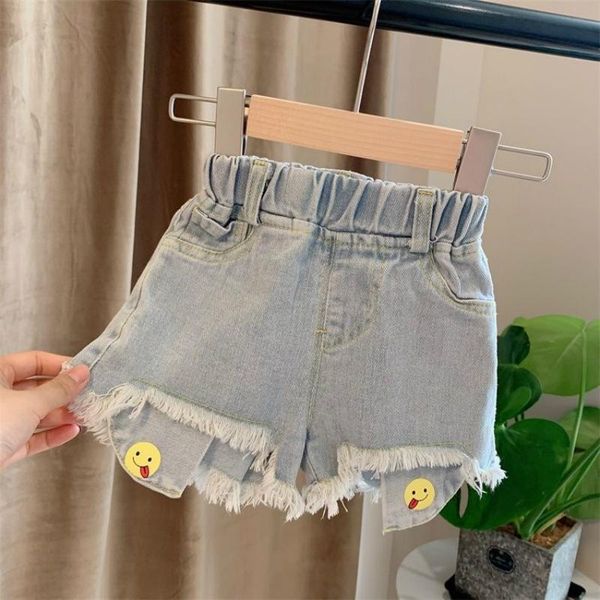 

shorts girls denim fashion jeans children's cotton casual kids pants, Black