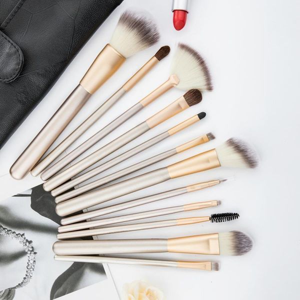 

makeup brushes 12 pcs brush beauty tools eye shadow eyebrow foundation blush cosmetic with bag