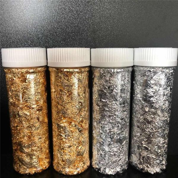 

other festive & party supplies 1 bottle gold silver leaf flakes not edible cake decoration 2g foil sequins glitters craft nail art diy decor