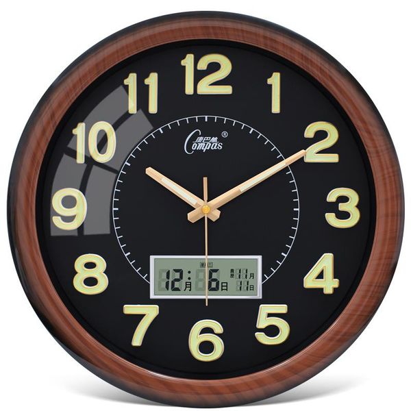 

wall clocks large led clock digital living room silent creative luminous calendar modern watches home decor duvar saati gift fz670