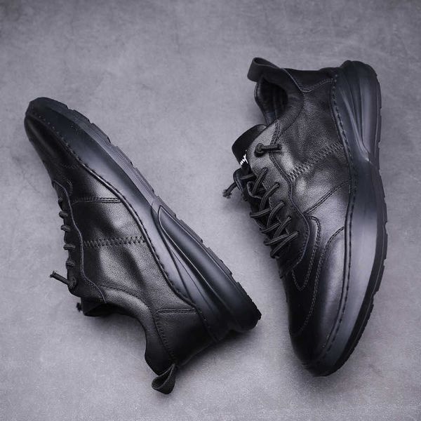 

men's sho winter korean fashion casual psh warm little white tide leather board