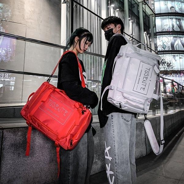 

backpack fashion trend multifunctional schoolbag student skateboard male large capacity shoulder slung bag female