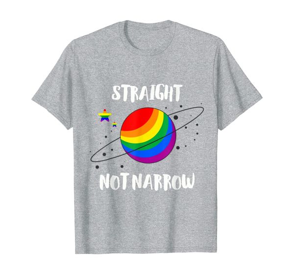 

lgbt pride straight but not narrow shirt pride ally, White;black