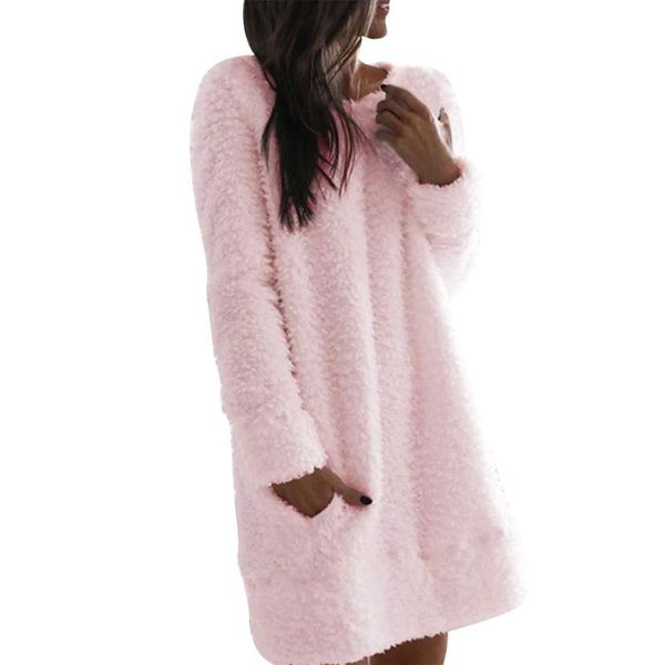 

casual dresses autumn and winter 2021 pure color comfortable short round neck suit long-sleeved head dress fashion of women, Black;gray