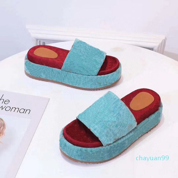 

classic women sandal lady slipper strawberry beach thick bottom shoes platform alphabet leather high heels slippers 5cm xx-2021, Black