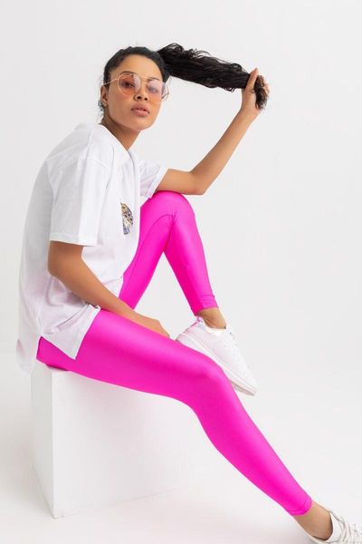 

women fuchsia high bel rallying sports bright disco leggings, Black;blue