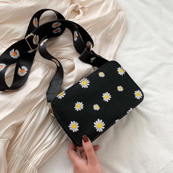 

waist bags female fairy bag trend korean wide shoulder strap flower single small square ins fashion western messenger