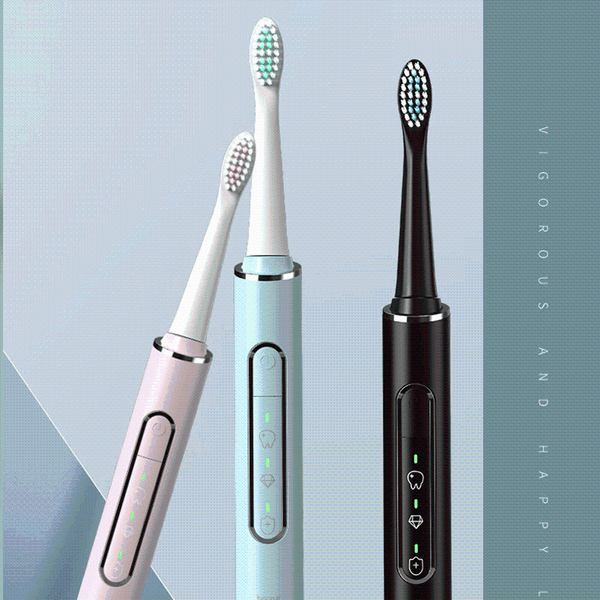 

smart electric toothbrush sonic usb rechargeable waterproof electronic high density flocking tooth 4 brushes replacement heads