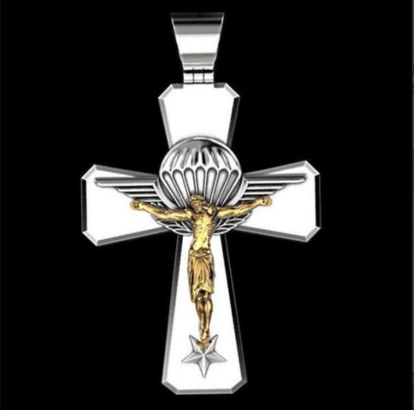 

pendant necklaces cross religious belief christ jesus necklace clavicle chain wholesale party jewelry gift, Silver