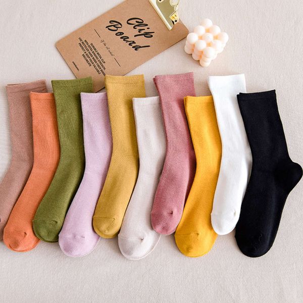 

pure cotton thin style spring autumn long stockings all pile, Black;white