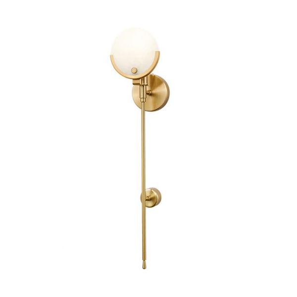 

gold living room wall lights modern marble sconce ac110v 220v long stairway lamp height 62cm
