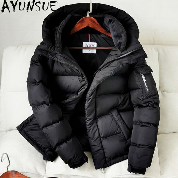 

Fasting - men's duck feather winter warm couple Hooded et, kj6391, 90%, Black