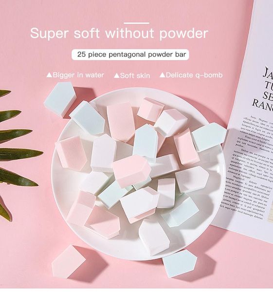 

sponges, applicators & cotton 25 pieces of sponge makeup powder puff wet and dry square round tool tslm1