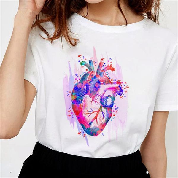 

harajuku summer white anatomy art women t shirts pattern print fashion streetwear short sleeve tees female