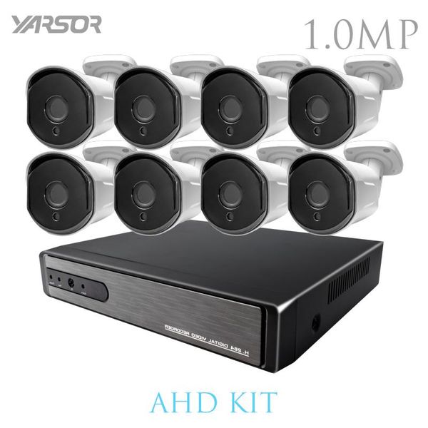 

cameras akt1008le 8ch cctv system 4pcs outdoor weatherproof security camera 720p dvr day/night diy kit video surveillance