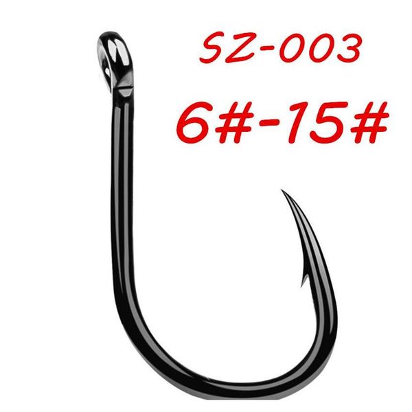 

200pcs 6#-15# sz-003 black nickel ise hook high carbon steel fishing hooks fishhooks pesca carp fishing tackl jllyea outbag2007