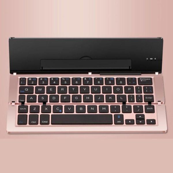 

keyboards portable mini wireless bluetooth folding keyboard aluminum alloy foldable keypad