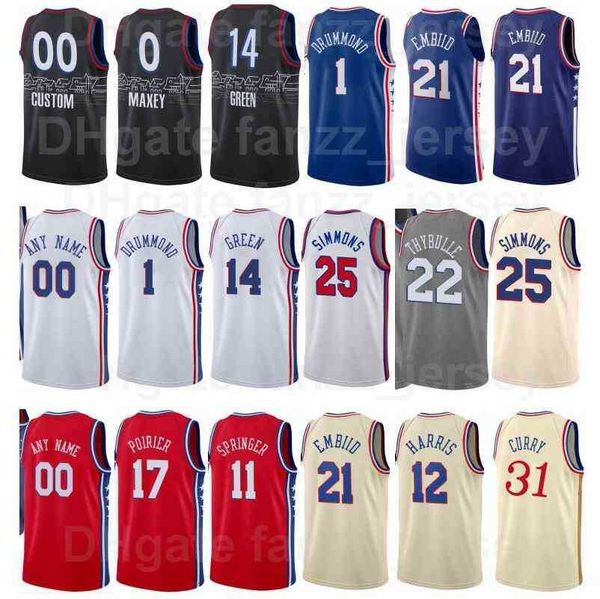 

printed basketball tobias harris jerseys 12 joel embiid 21 ben simmons 25 seth curry 31 shake milton 18 furkan korkmaz 30 blue white black