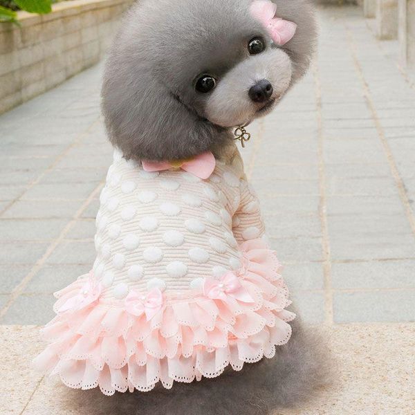 

dog apparel pet teddy dress fall winter clothes princess bichon pettiskirt clothing for dogs costume cotton sweety princes