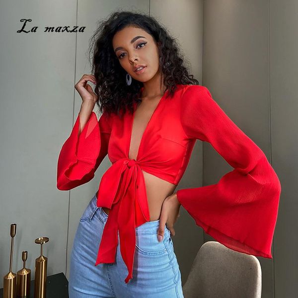

women's blouses & shirts womens 2021 autumn red long sleeve casual korean women, White
