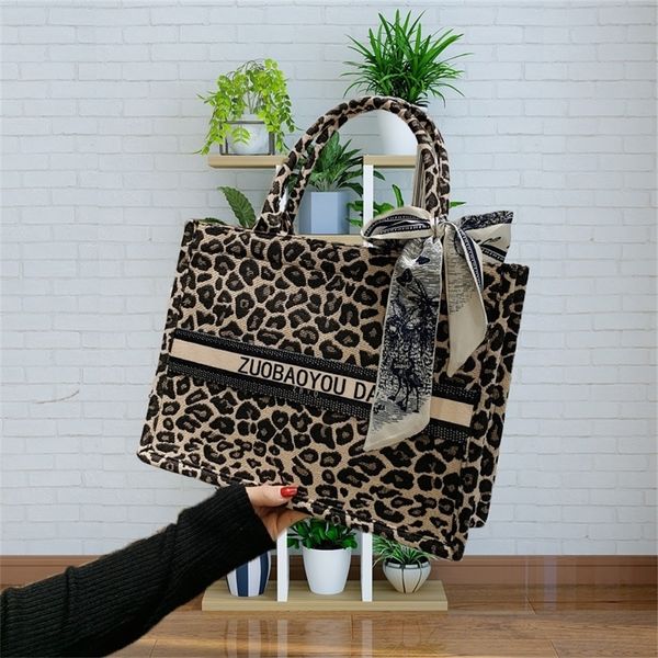 

designer sale bag female 2022 new fashion leopard tote handbag large capacity messenger bag 8kxr