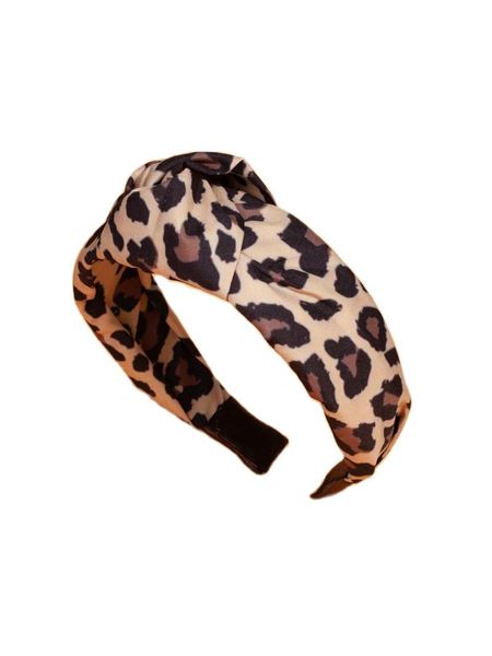

hair clips & barrettes women's luxury leopard model knotted crown headband head hoop hairband turban fashion elastic bezel, Golden;silver
