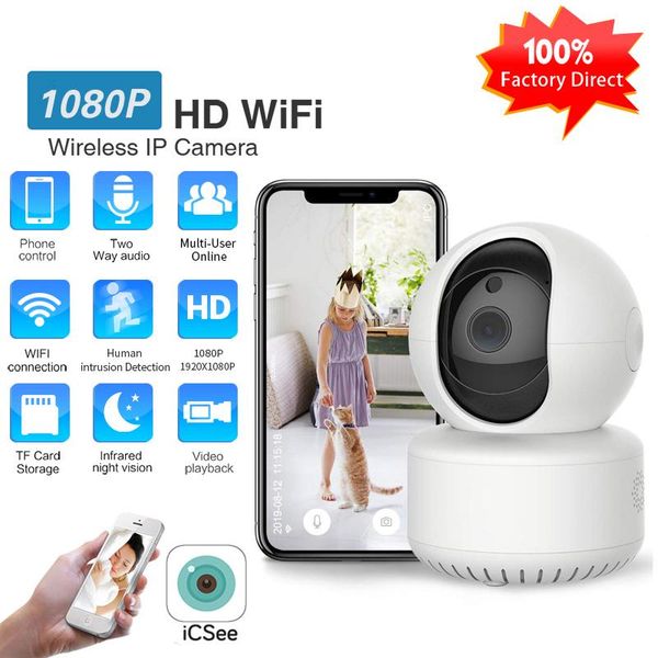 

cameras hd ip camera security 2mp wifi wireless cctv surveillance 15m ir night vision p2p baby monitor pet icsee