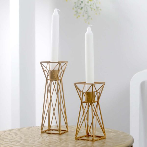 

soft iron candltick romantic candlelight dinner decoration golden candltick