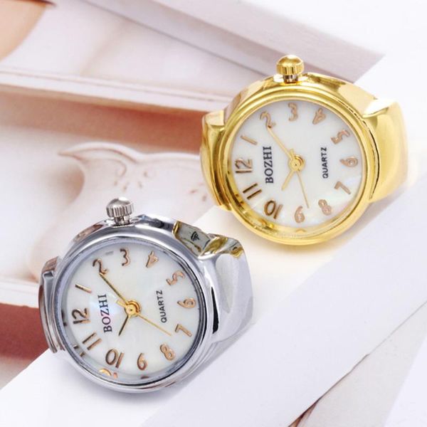 

wholesaler stylish jewelry women mens finger ring watch dropshiping quartz movement adjustable stainless steel band fashion ring